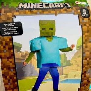 Minecraft Zombie Halloween costume size 10/12